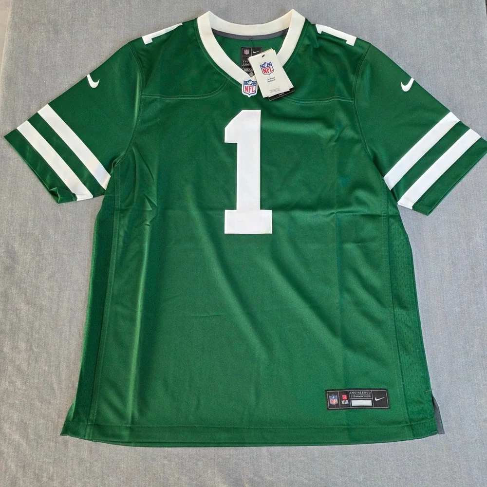 Nike Sauce Gardner Jersey Mens Large Green New York Jets NFL Football 1 New